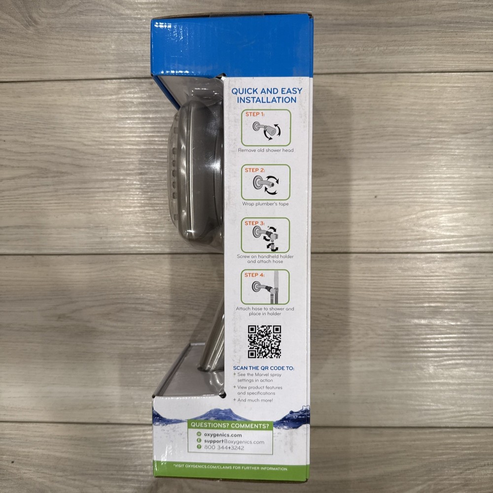 Oxygenics Marvel High Pressure Square Handheld Shower Head