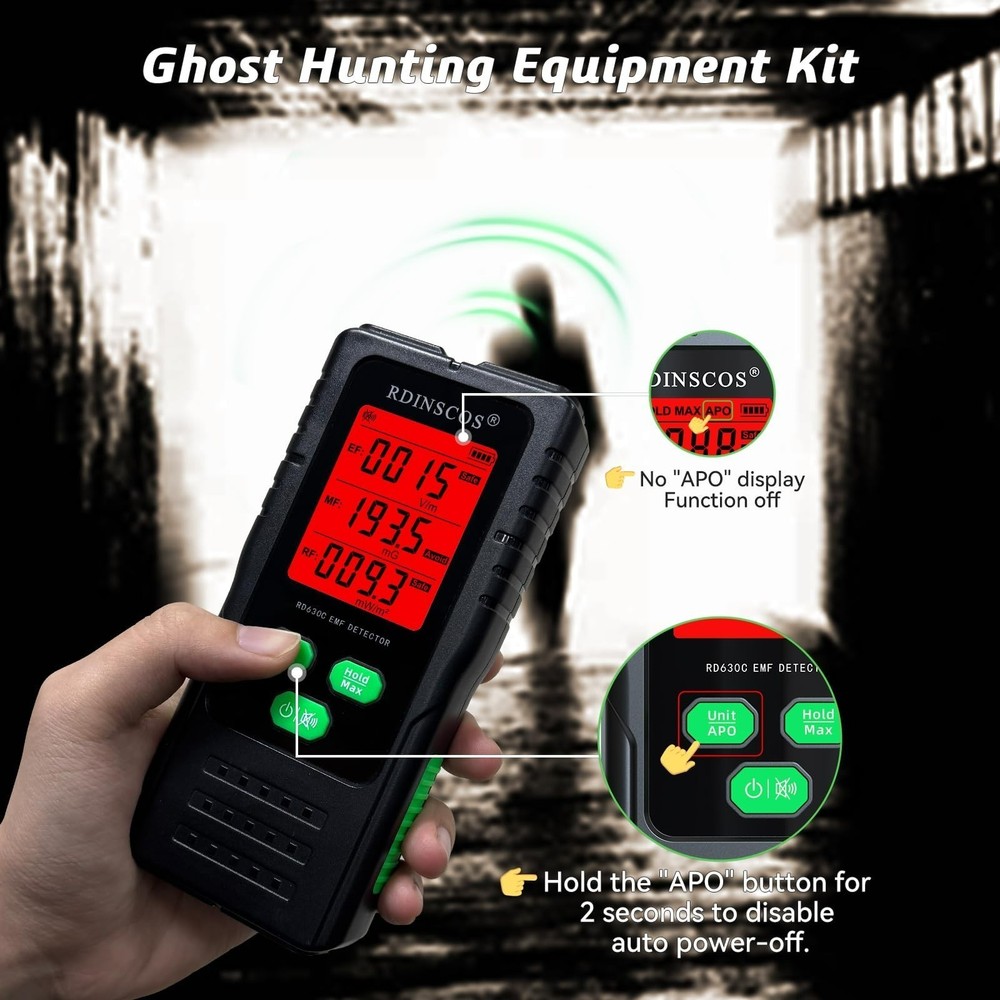 3-in-1 Handheld EMF Detector Electromagnetic Radiation Meter for Home Office