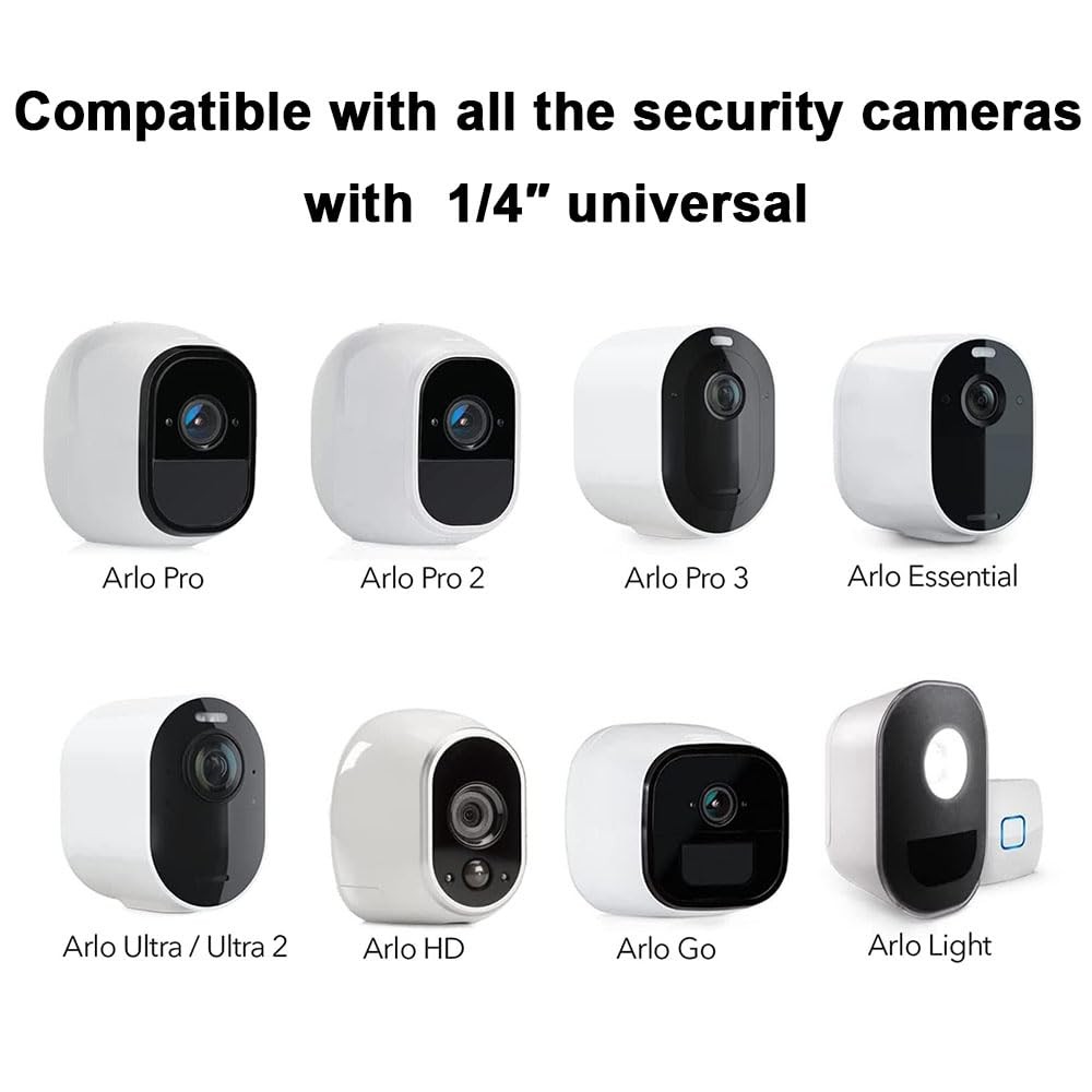 2Pack Security Wall Mount Bracket for Ring Stick Up Cam & White