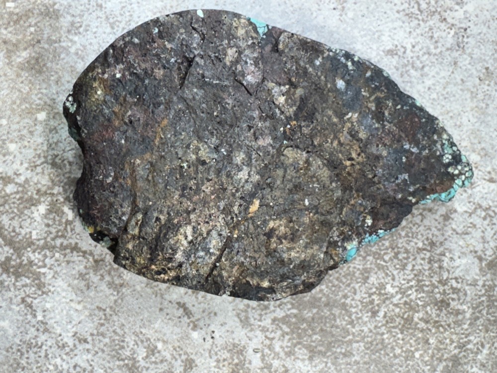 Hubei turquoise rough , solid spiderwebs nuggets in multi colored