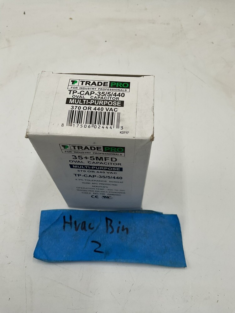 35+5 MFD 440 Volt Oval Run Capacitor TradePro TP-CAP-35/5/440
