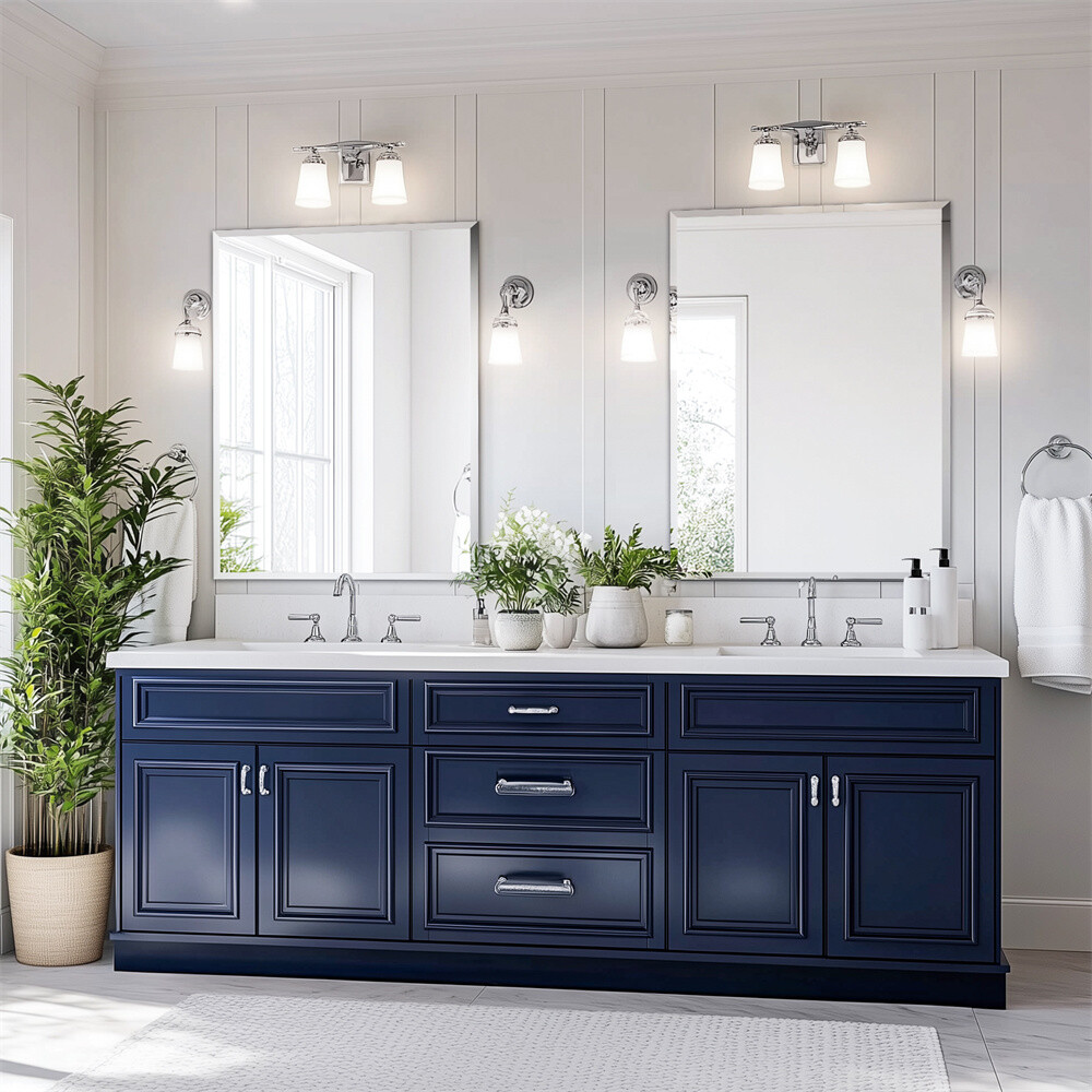 Frameless Rectangle Bathroom Vanity Wall Mirror Beveled Edge Shatterproof Mirror