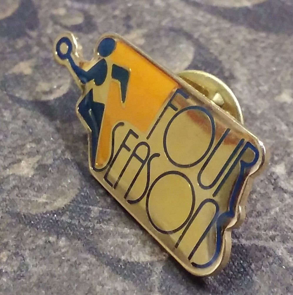Four Seasons Tennis vintage pin badge