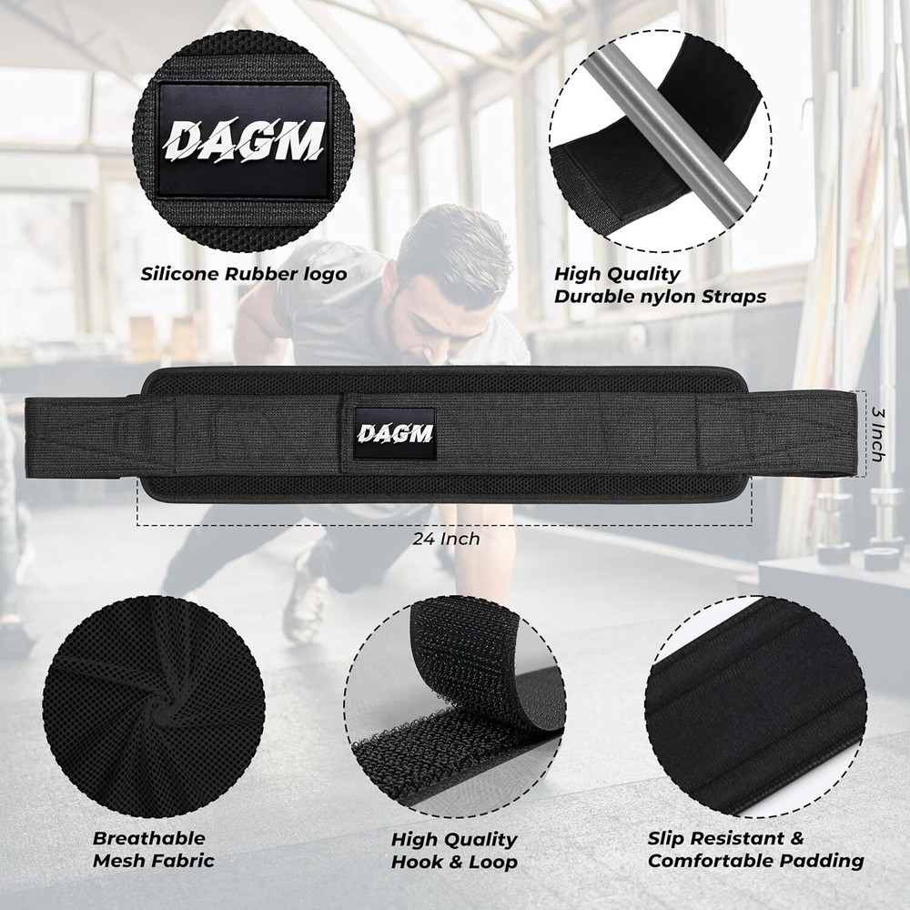 DAGM Hip Thrust Belt, Secure Glute Trainer with Non-Slip Extra Padding...B2