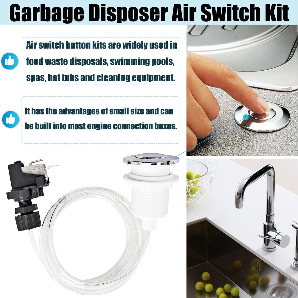 Hot Tub Air Switch 16A On Off Push Button Clear & White & Black