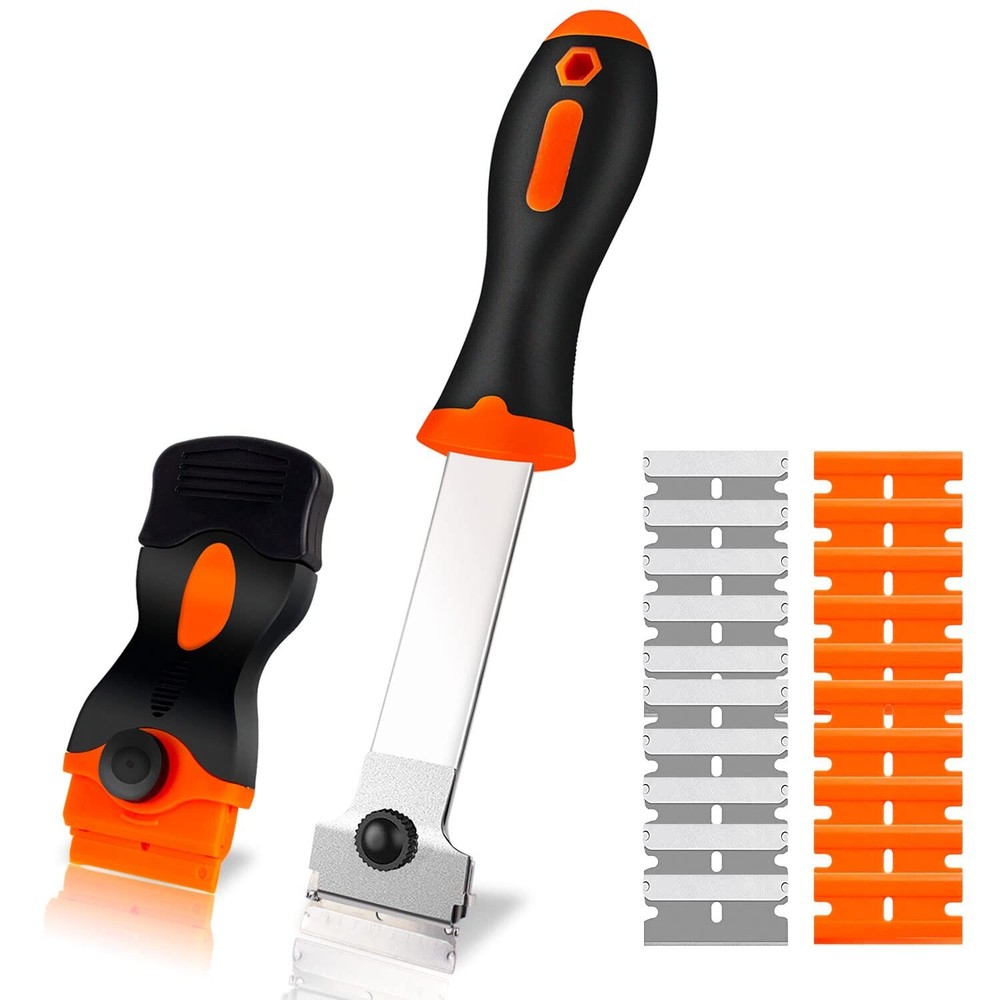 Multi-Purpose Razor Blade Scraper Set,Min Scraper,Heavy Duty Long H... Fast Ship