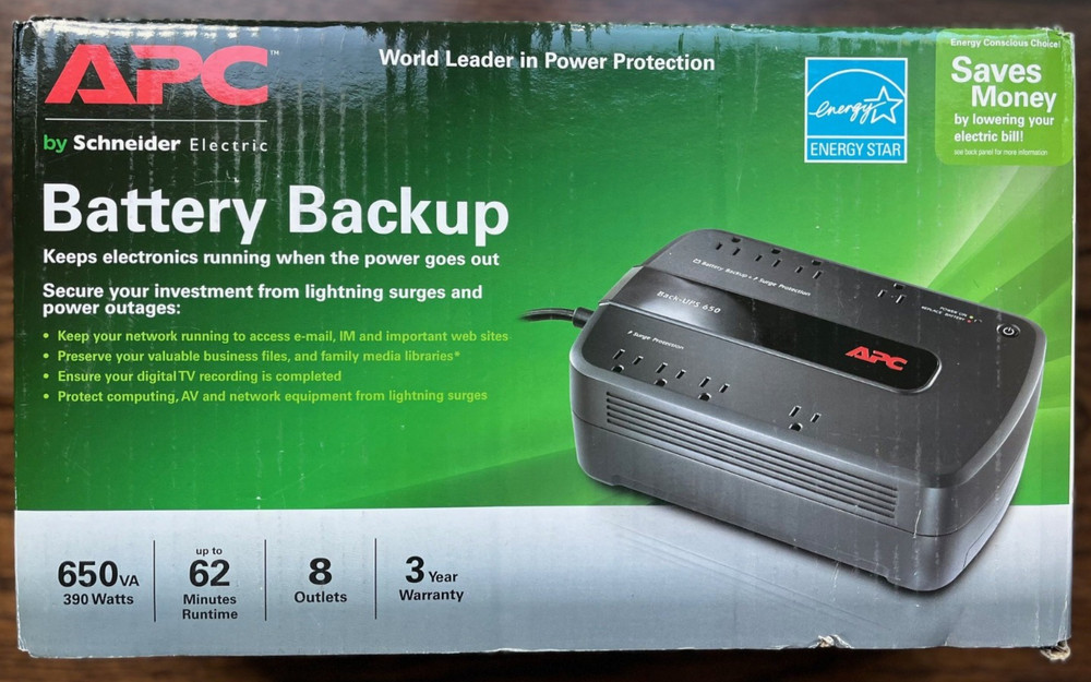 NEW APC UPS BE650G Battery Backup  Surge Protector Computers and Electronics NEW