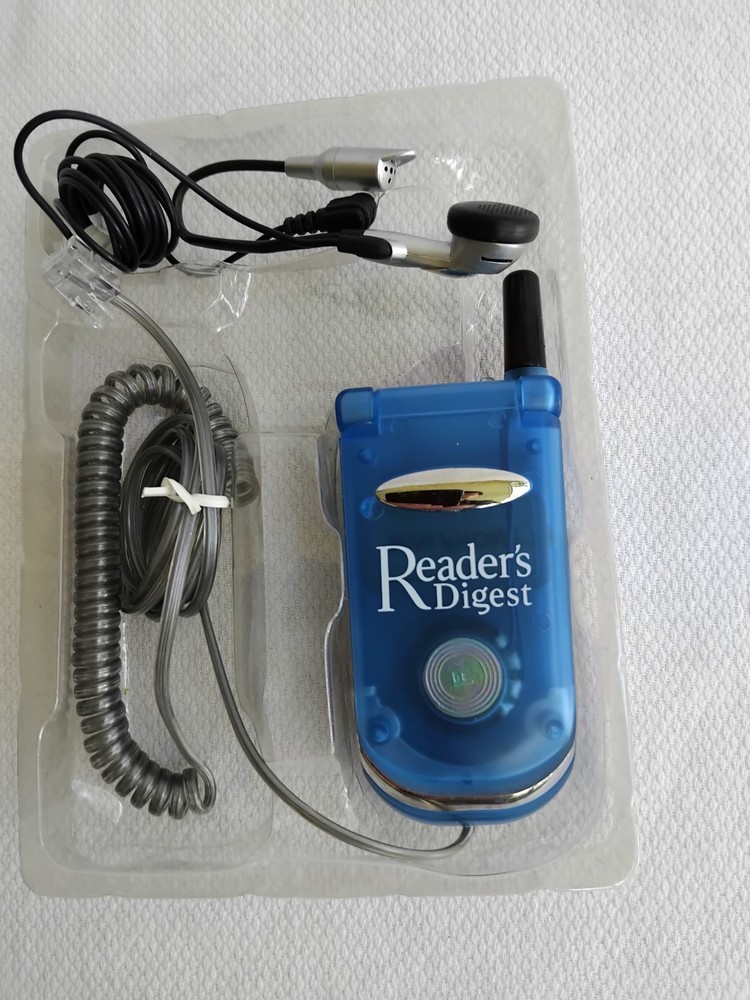 Vintage Mini Phone Hands Free Translucent blue