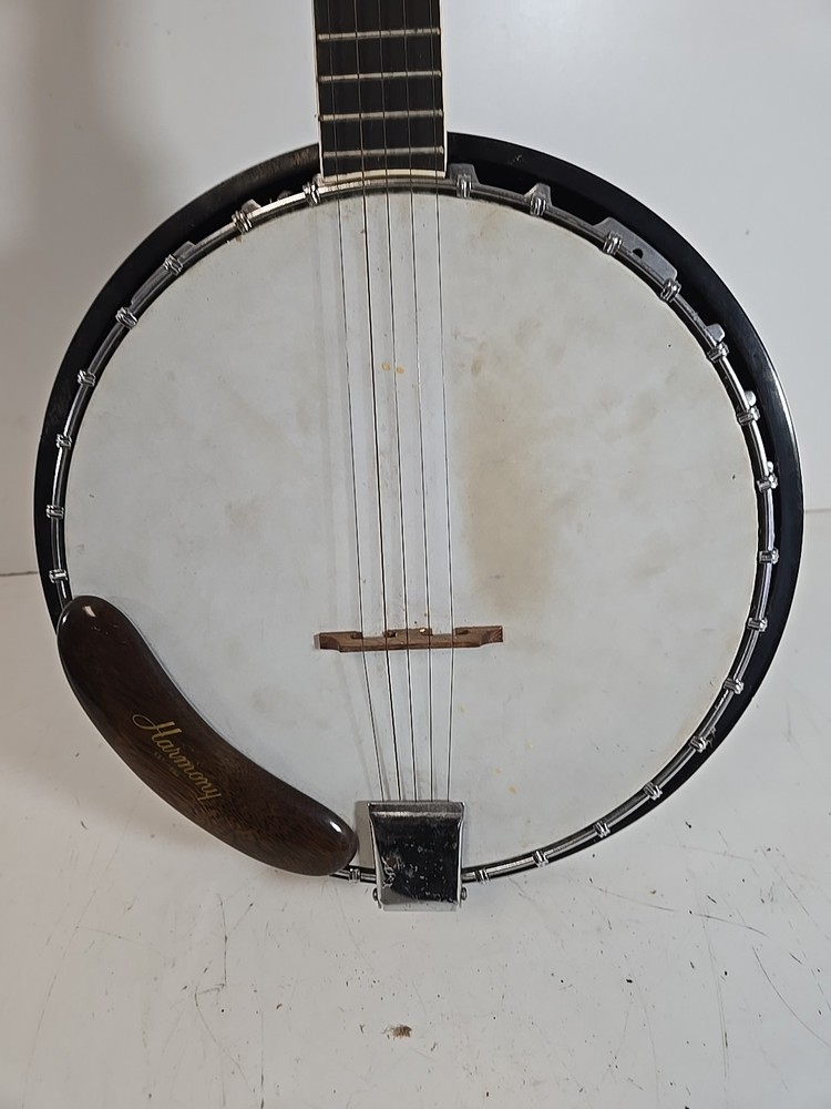 Vintage Harmony 5 String Eagle Banjo With Case