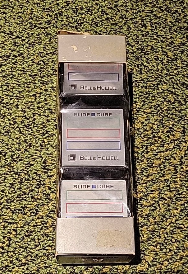 3 Pack - Bell & Howell Slide Cube Cartridges Storage