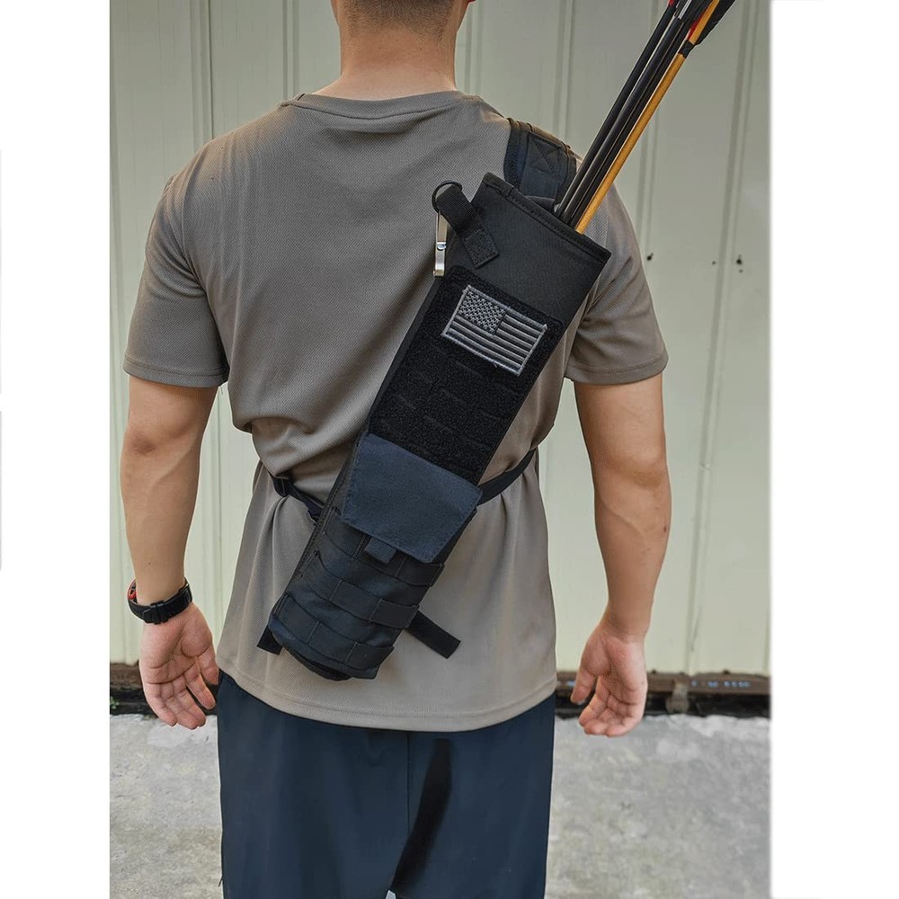 Archery Lightweight Back Arrow Quiver Dual Use Foldable Compact Hip Arrows Ba...