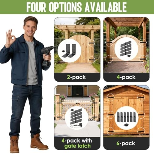 Heavy Duty Gate Hinges,70° Solid Double Layer Folding Butt Hinges with 2