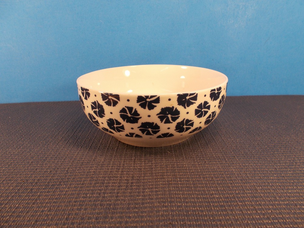Mainstays Dinnerware Blue Floral Design Cereal Bowl 6"