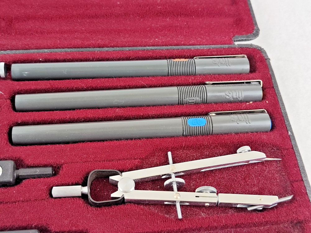 Antique German Original Richter K7AH Precision Technical Drafting Tools Full Set