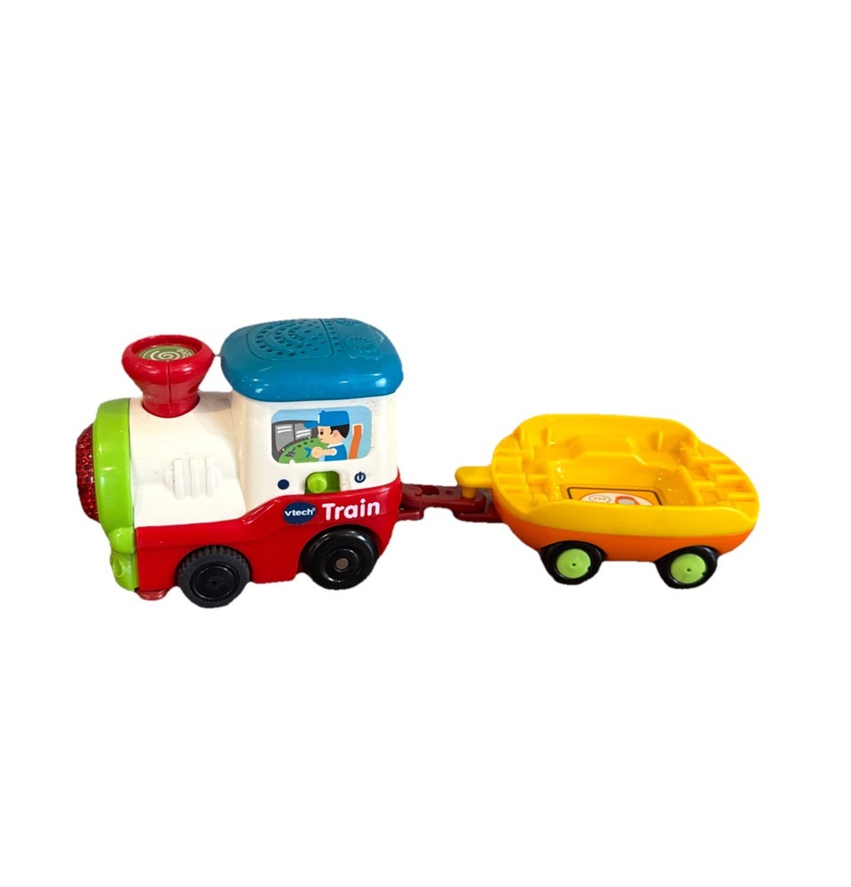 VTech Go Go Smart Wheels Motorized Train Engine & Cargo Car Tested Works
