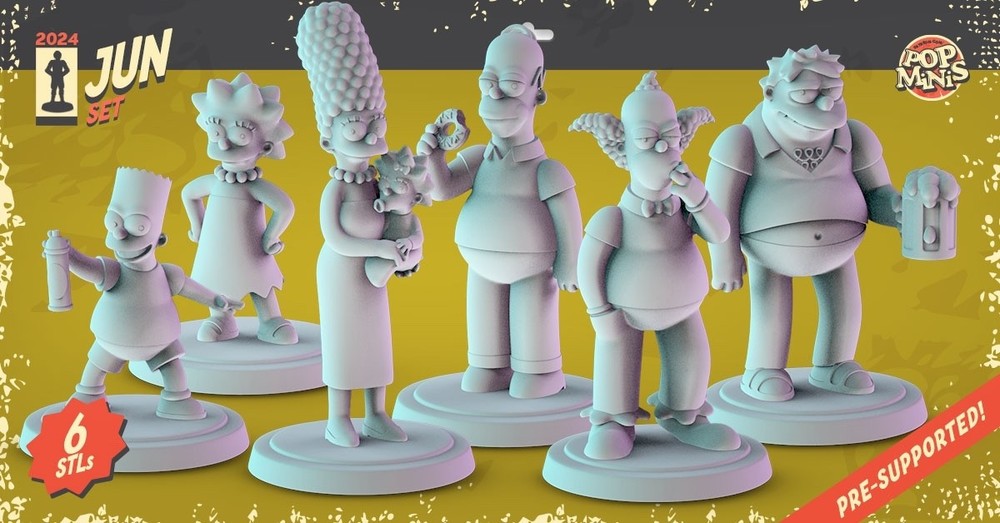 The Simpsons - POP MINIS 28mm 32mm Scale Miniatures