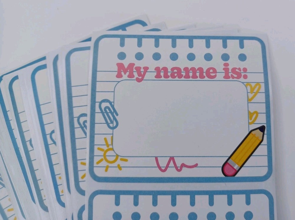 Hello My Name Is Classroom Student Name Tags 80 Stickers Pencil Notebook