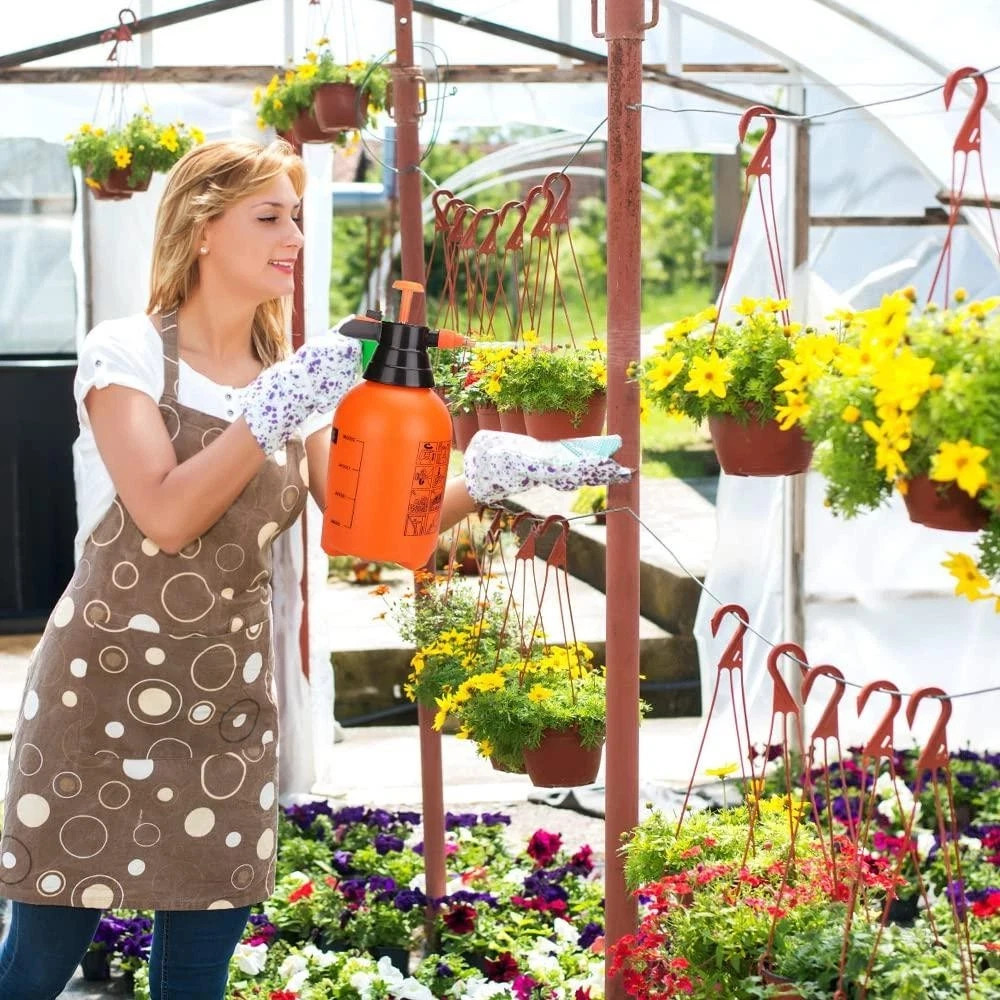 2L Portable Hand Pump Garden Sprayer Adjustable Nozzle 2 Spray Modes