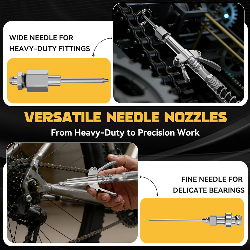 Grease Gun Accessory Kit, Includes Quick-Release Coupler, 90 Degree Grease Gun C