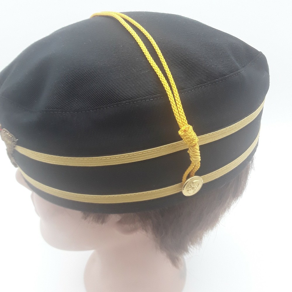 Masonic 32nd Degree Double Bullion Eagle Scottish Rite Cap Hat Size 7 1/4