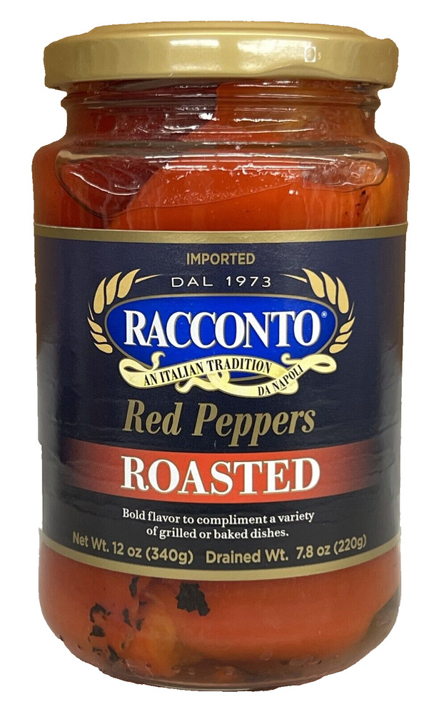 Racconto Imported Roasted Red Bell Peppers 12 oz