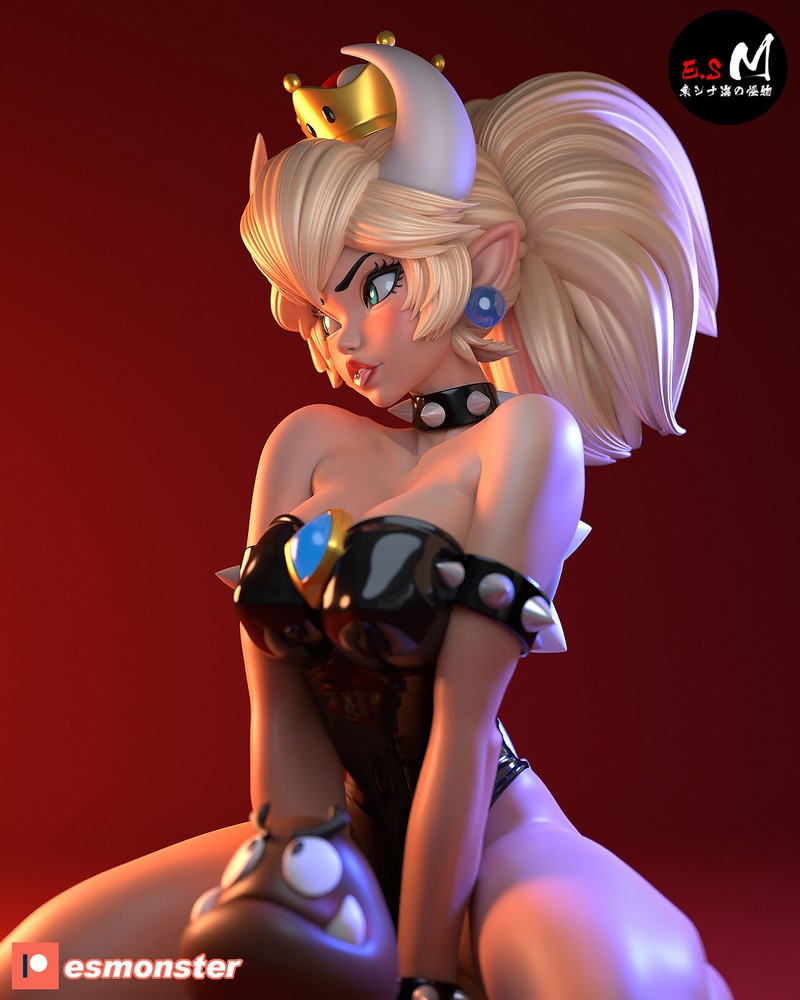 Bowsette 3D Printed Kit Unpainted/Unassembled