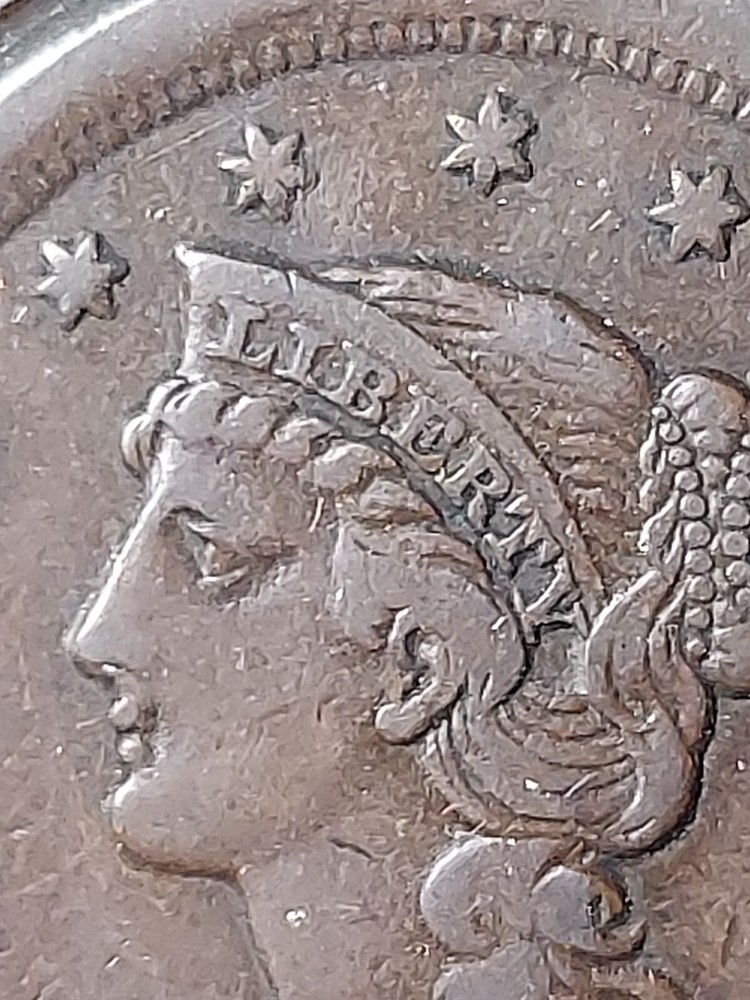 1852 Braided Hair Large Cent D/107