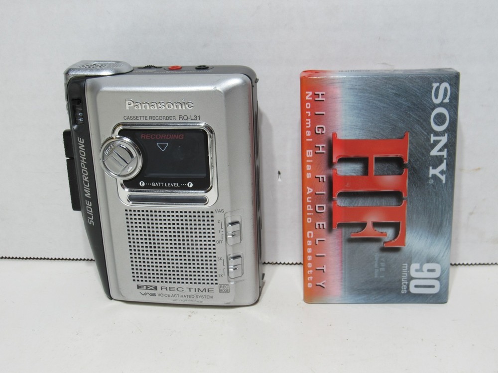 Panasonic RQ-L31 Voice Activated System Handheld Cassette Recorder Silver VAS