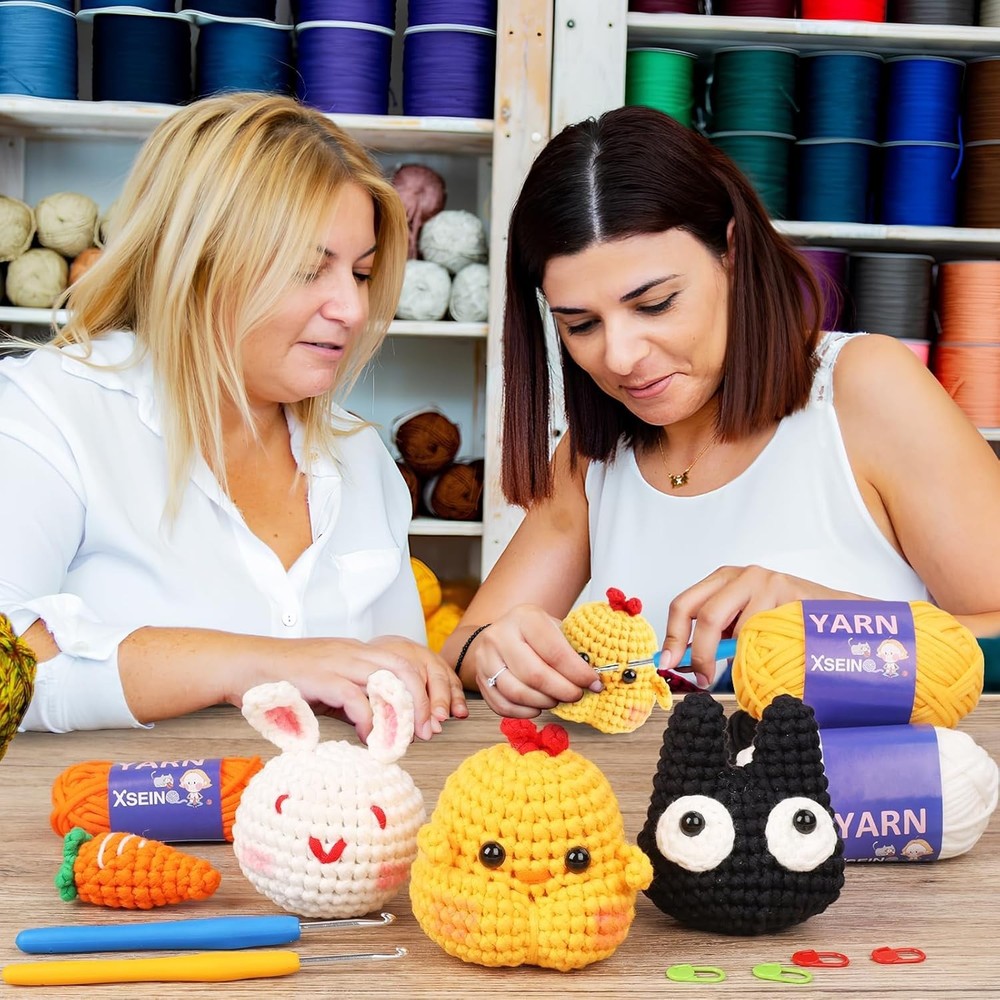 Beginner's Crochet Kit - Learn to Create Adorable Animals with Video Tutorials