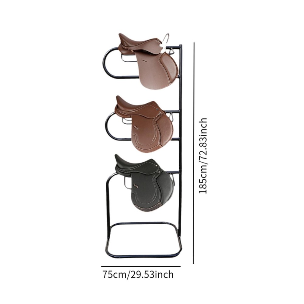 3 Tier Saddle Rack Standing Saddle Holder Multifunctional Heavy Duty Saddle