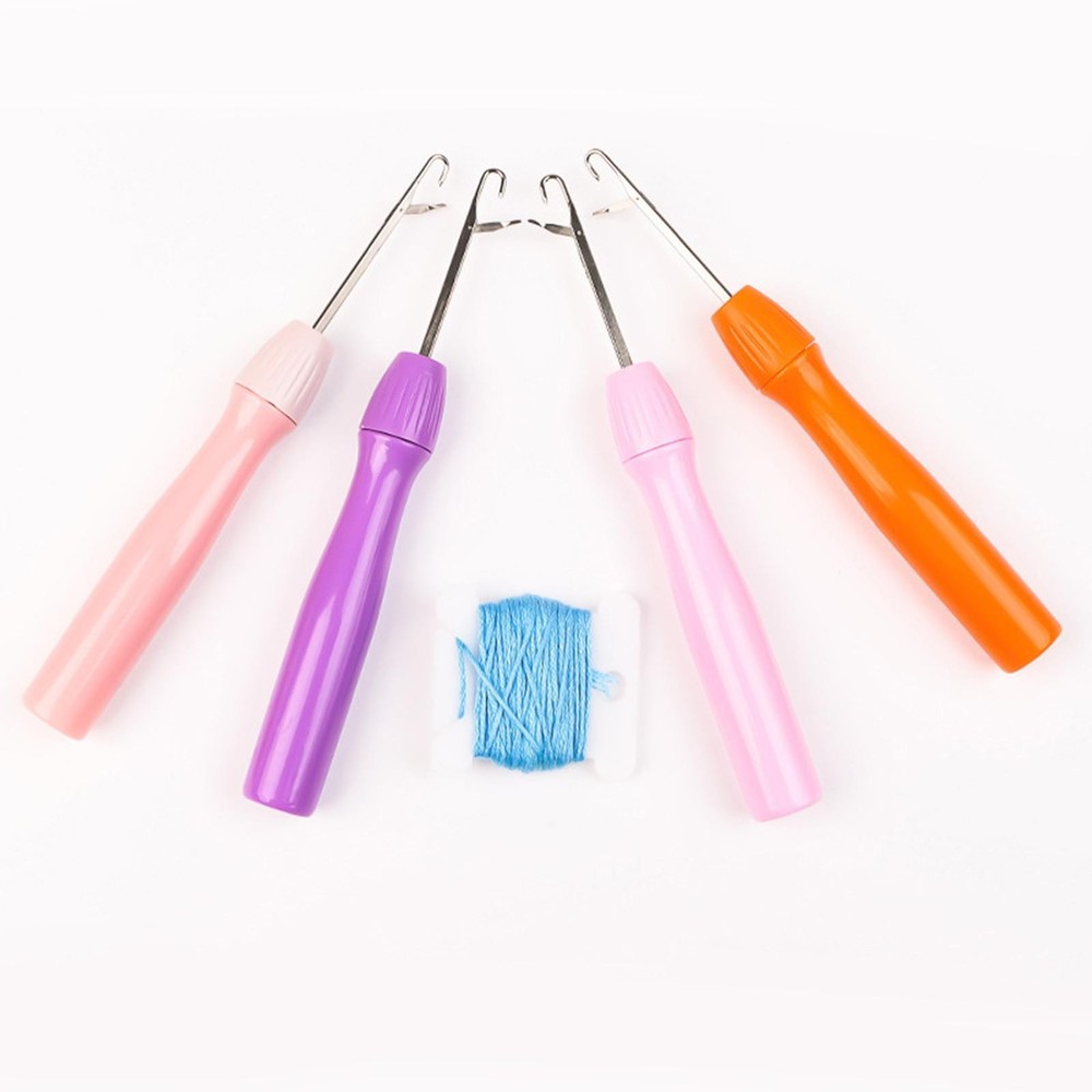 4x Latch Hooks Convenient Art Crafts Portable Knitting Projects Crochet Hook