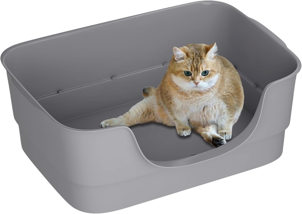 Extra Large Cat Litter Box Big Cats High Sides & Low Enter Design