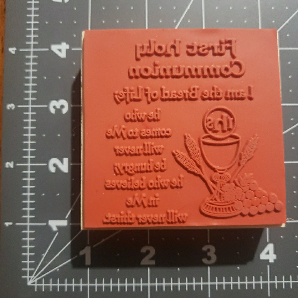 First Holy Communion Rubber Stamp C-3