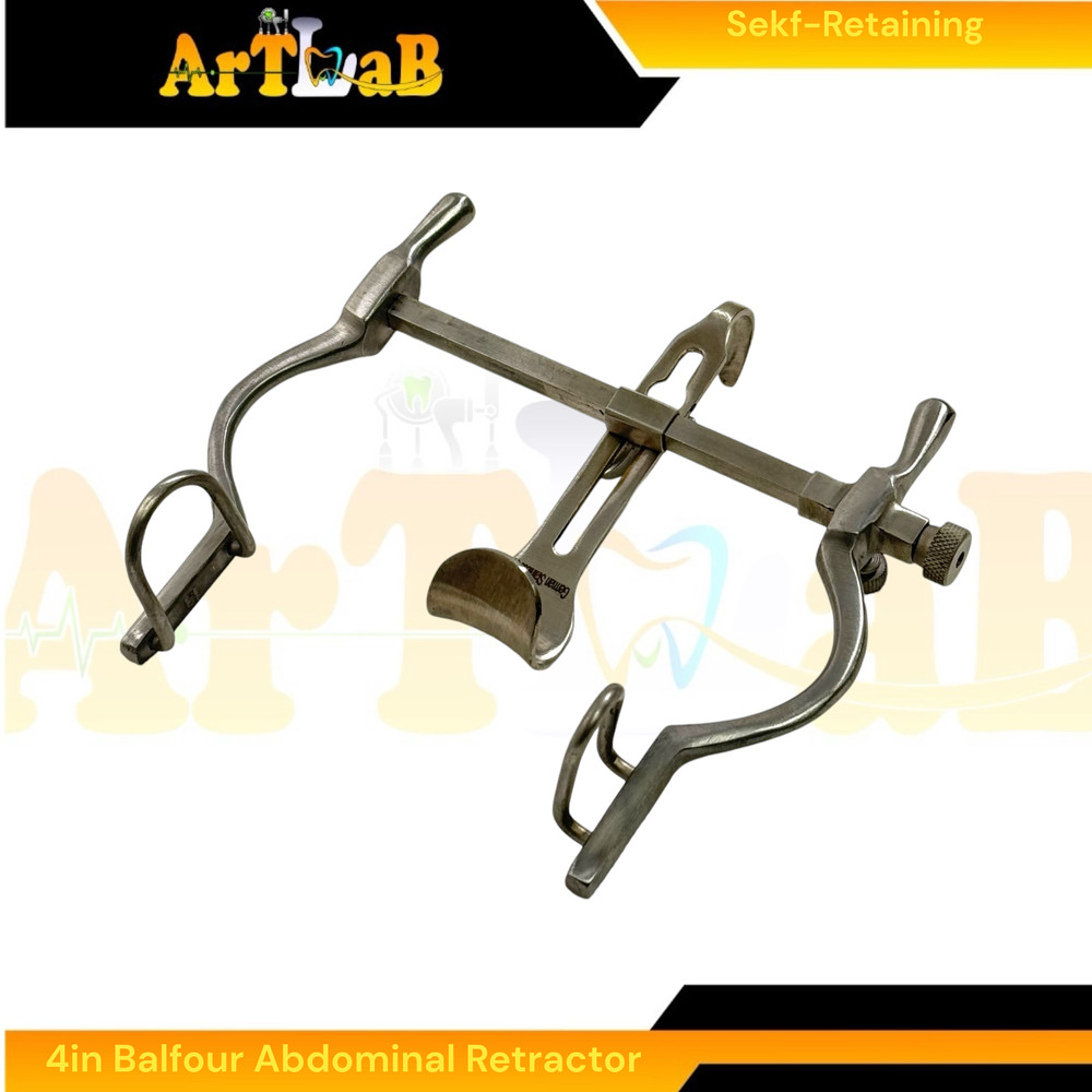 Light Pattern Balfour Retractor 4" (10.16cm) Abdominal Retractor German Steel