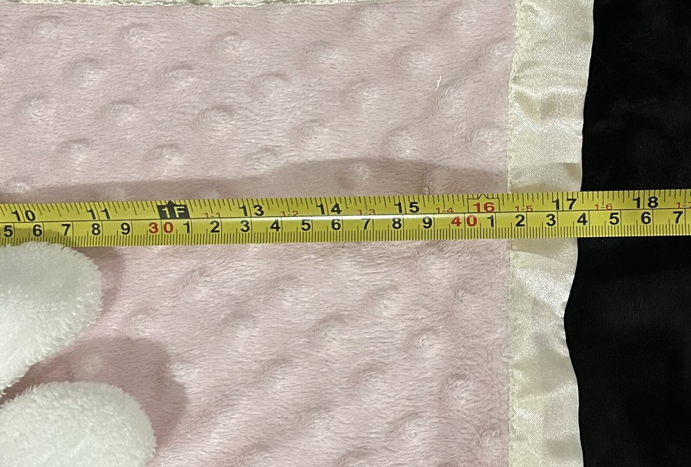 Blankets Beyond Bunny Rabbit Pink Satin Security Blanket Lovey Dot