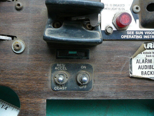 USED DASH PANEL W/CHELSEA PTO SWITCH