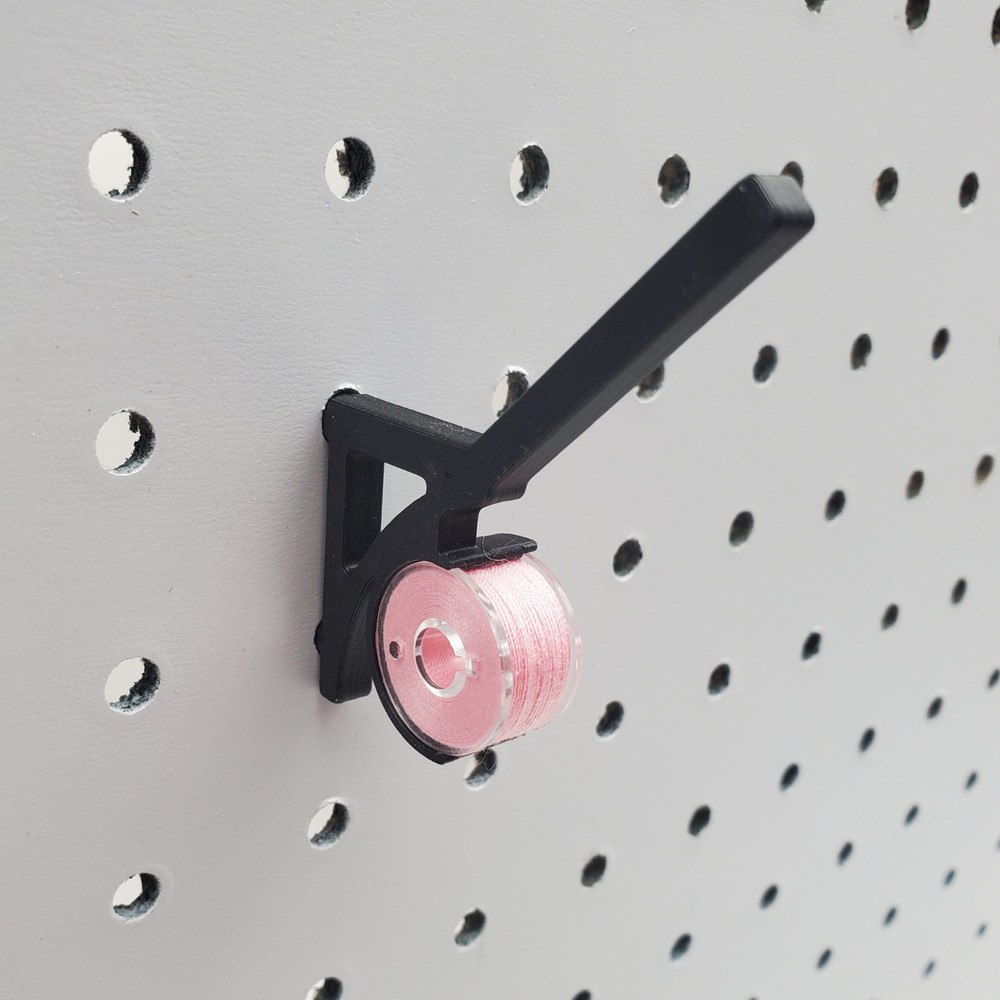 100pk, Thread & Bobbin 1/4" Pegboard Hook, Sewing Spool Organization, Craft Room
