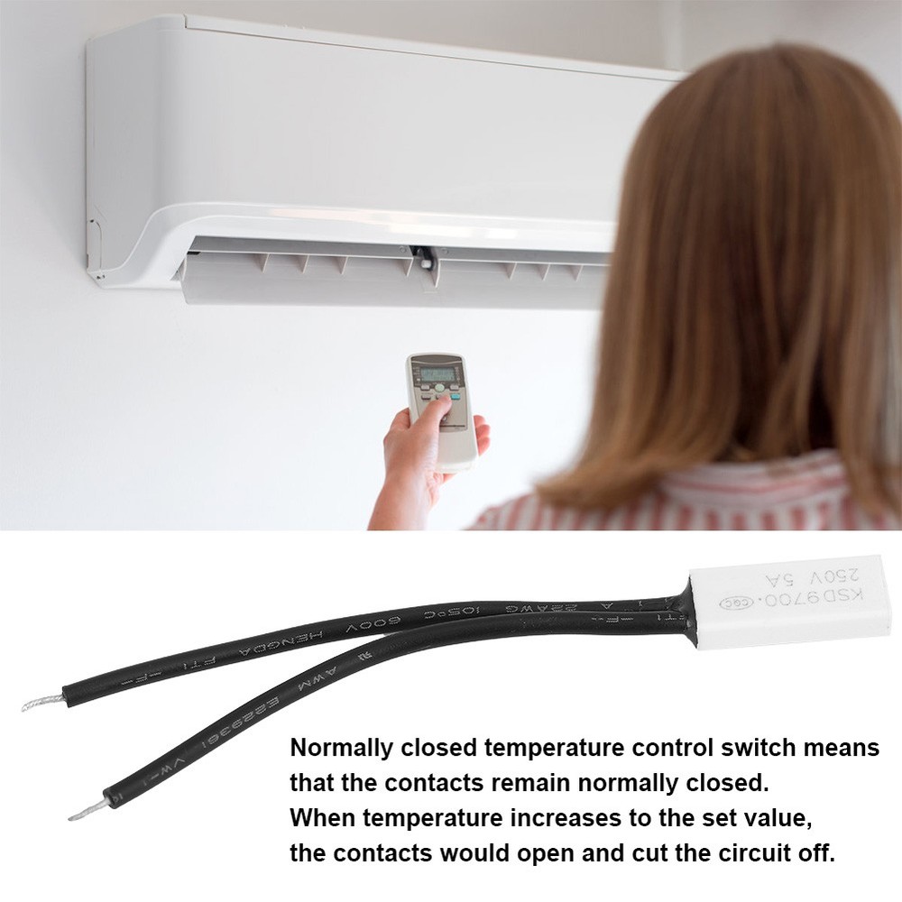 150℃ 2x KSD9700 Normally Closed Temperature Control Switch Thermal Protector Pla