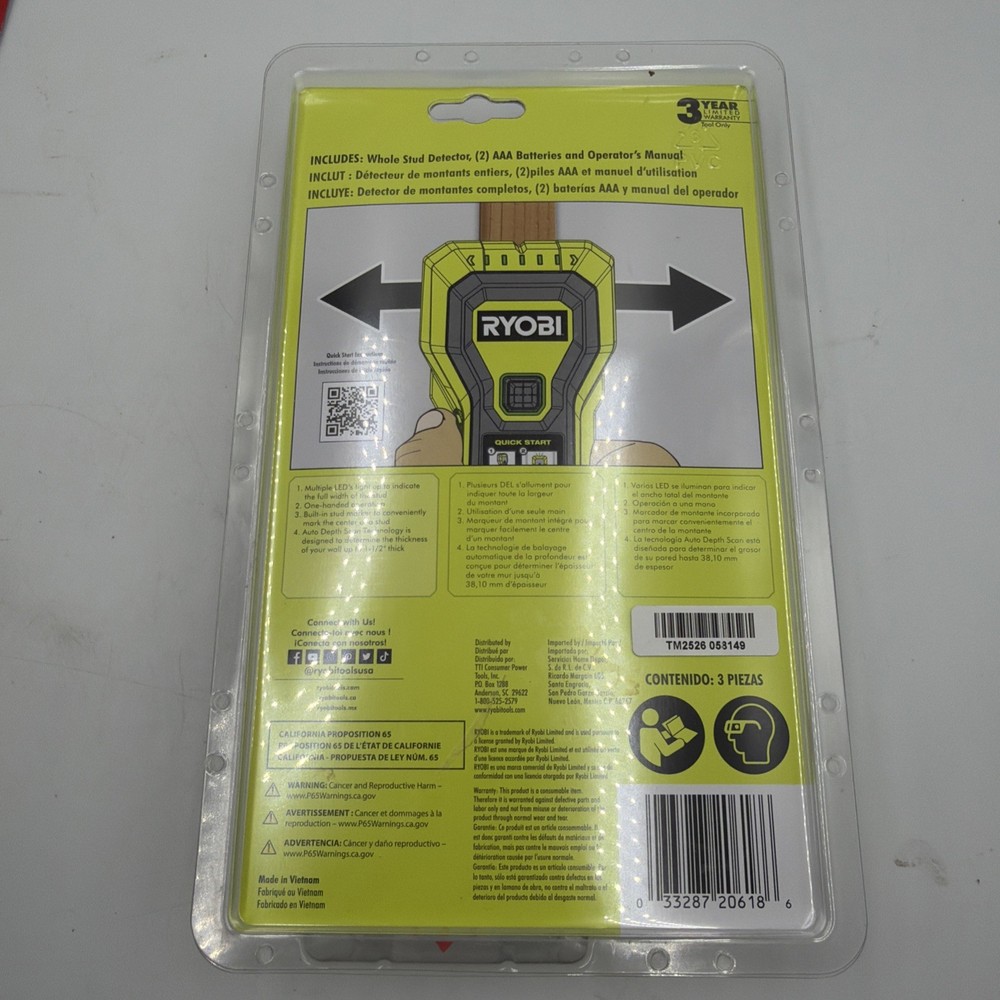 Ryobi Whole Stud Detector - ESF5002