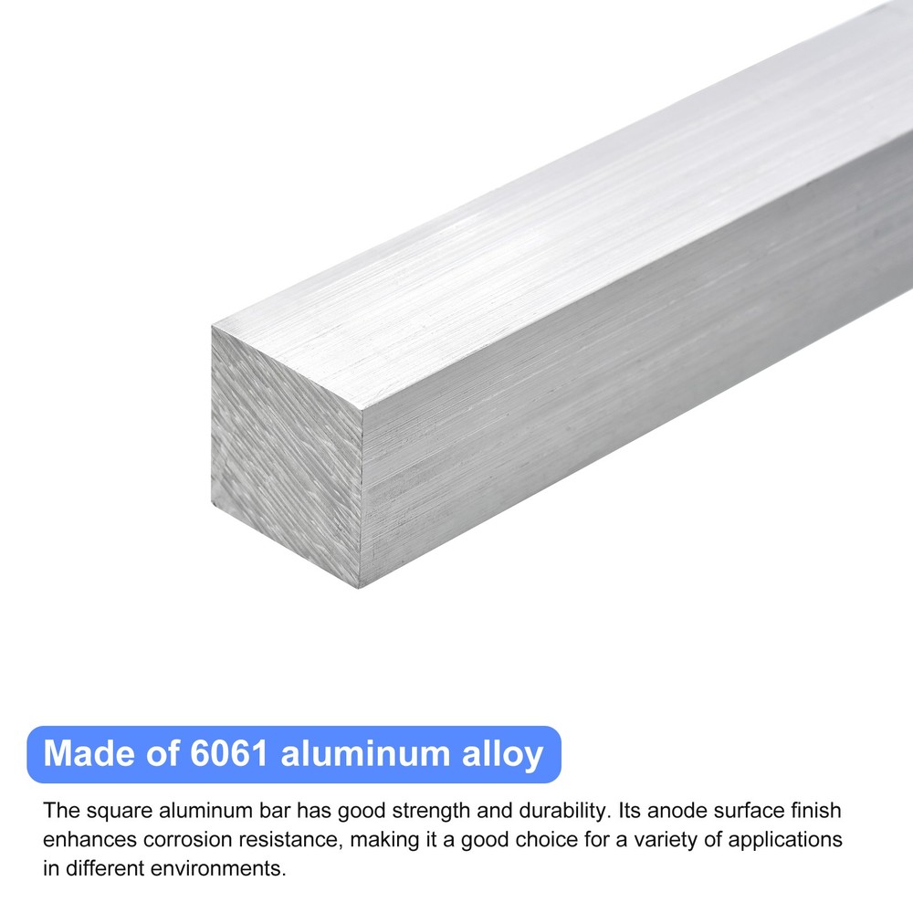 Square Aluminum Flat Bar 3/4" Thickness 3/4" Width 12" Length