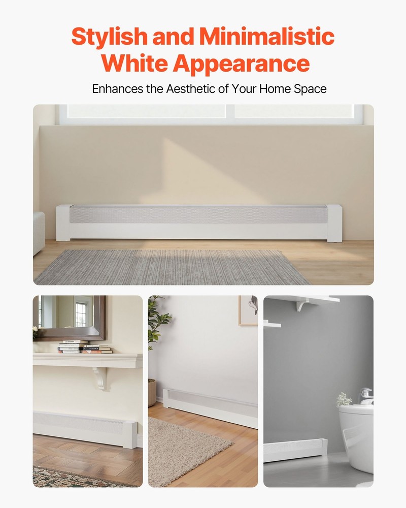 VEVOR Baseboard Heater Covers, Basic Series 5 ft Standard Electric Heating Unit