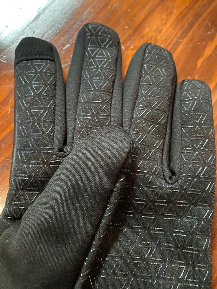 NEW SADDLEBRED BLACK LEATHER TOUCHSCREEN COMPATIBLE GLOVES SIZE LARGE.