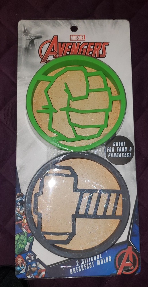 Marvel's Avengers Hulk and Thor 2 Silicone Egg & Pancake Breakfast Molds