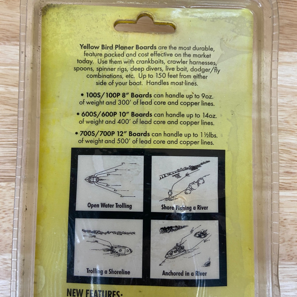 Yellow Bird Medium Port Side Planer Board, Tattle Flag System