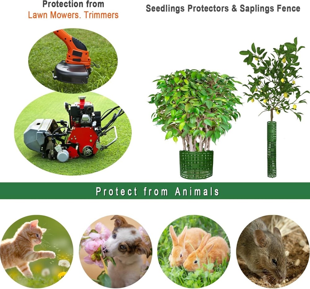 3 Pack Tree Trunk Protectors Mesh Plant Covers Tree Tubes for Seedlings