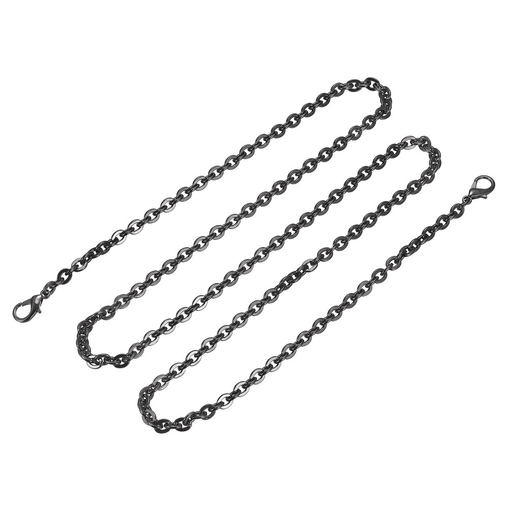 47"x0.22" Purse Chain Strap, Purse Handle Shoulder Replacement Strap, Black