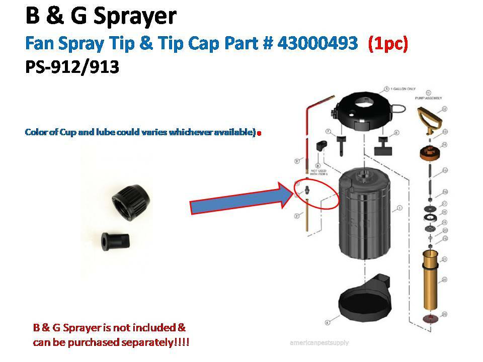 B&G Fan Spray Tip & Tip Cap 43000493