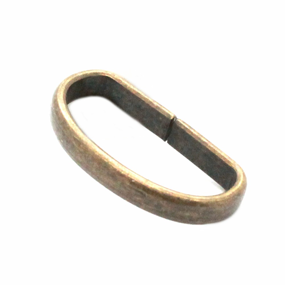 Solid Brass Antique Brass Strap Loop Keeper 1.25" 1932-09