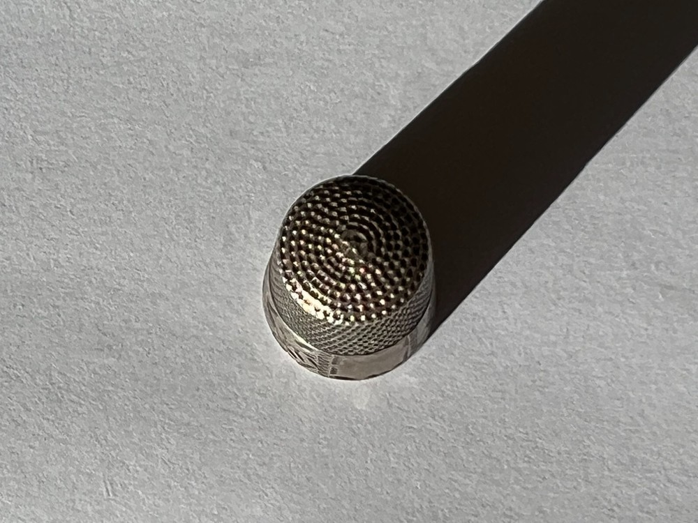 Antique Sterling Simons Floral Thimble