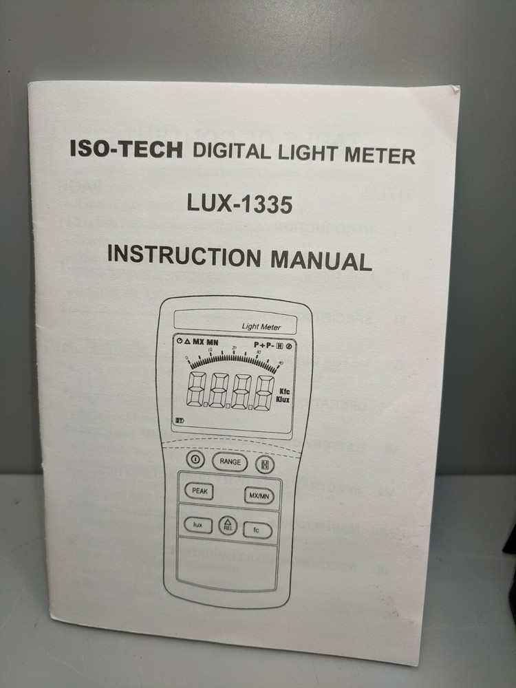 ISO-Tech Digital Lux Light Meter 1335